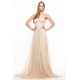 Rochie seara din tull nude cu fronseuri si corset